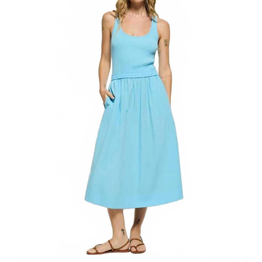 NEW NATION LTD sadelle combo midi dress in day dream